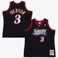 Philadelphia 76ers Allen Iverson 1997 Dark Jersey - Black