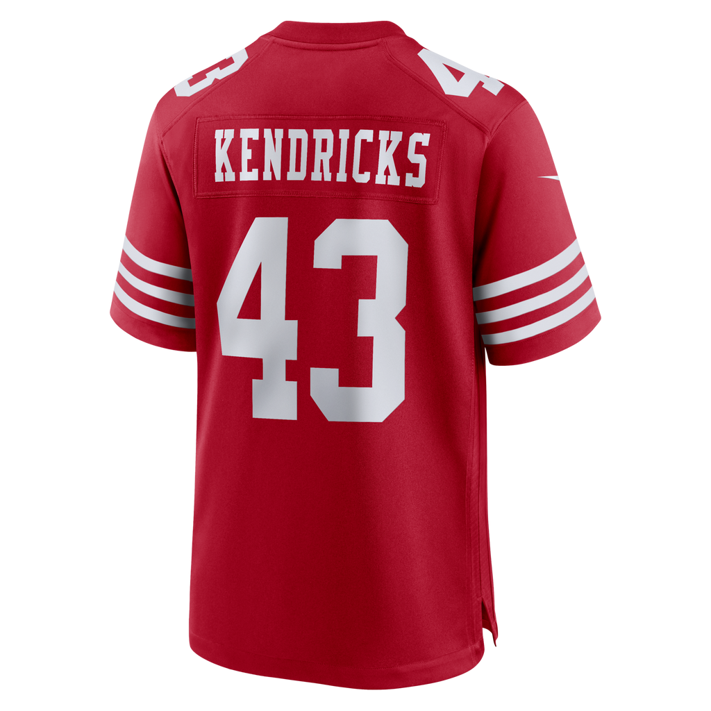 San Francisco 49ers Eric Kendricks Scarlet Team Game Football Jersey