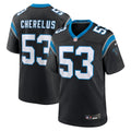 Carolina Panthers Claudin Cherelus Black Team Game Football Jersey