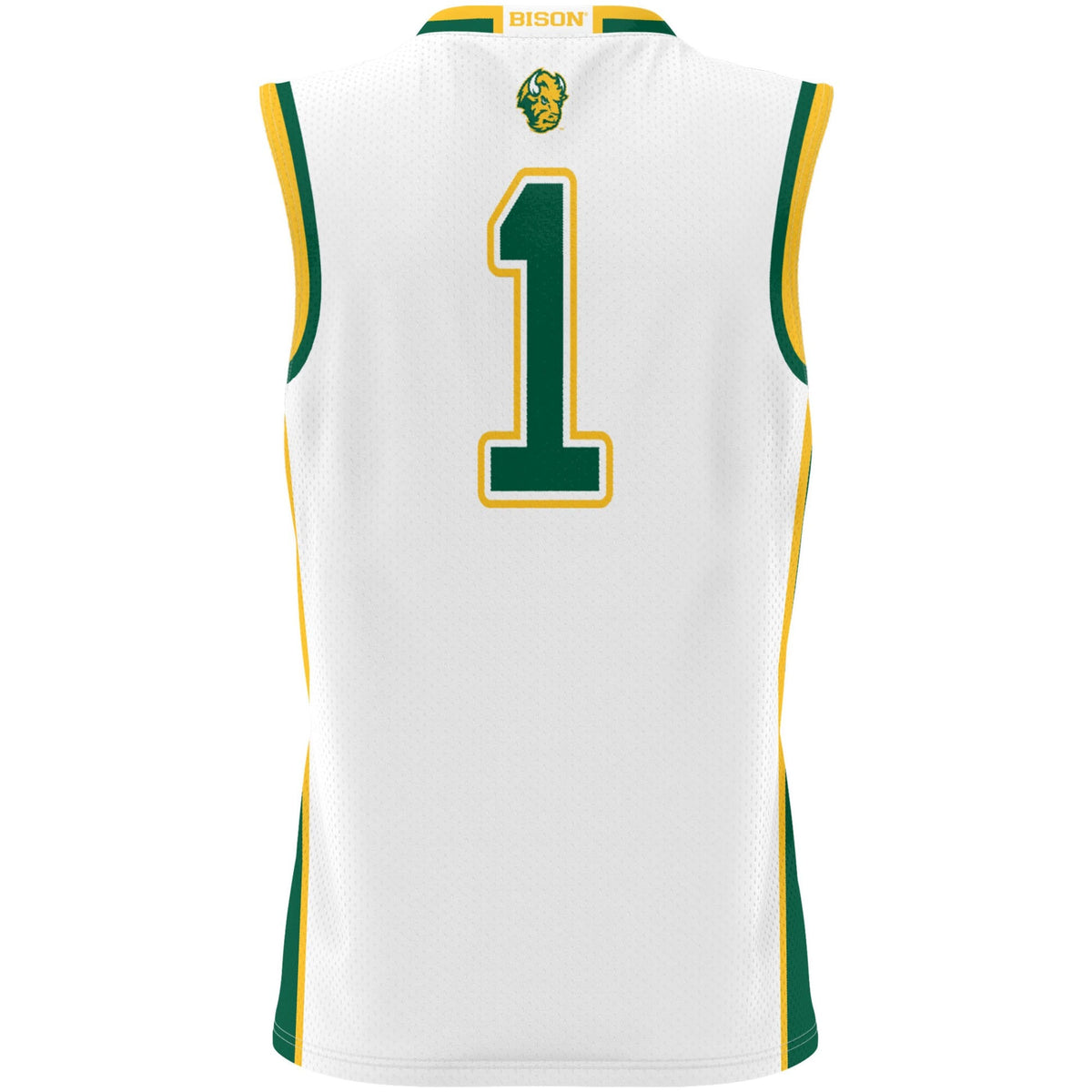 #1 NDSU Bison Lightweight Basketball Jersey - White