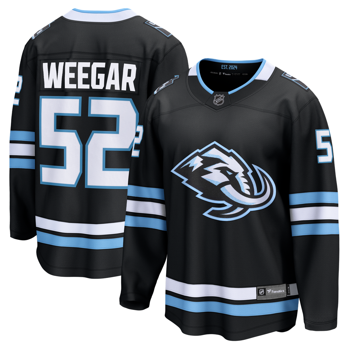 Utah Mammoth MacKenzie Weegar Black Home Breakaway Hockey Jersey