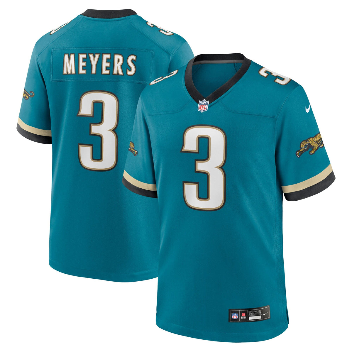 Jacksonville Jaguars Jakobi Meyers Teal Alternate 2 Prowler Throwback Game Football Jersey
