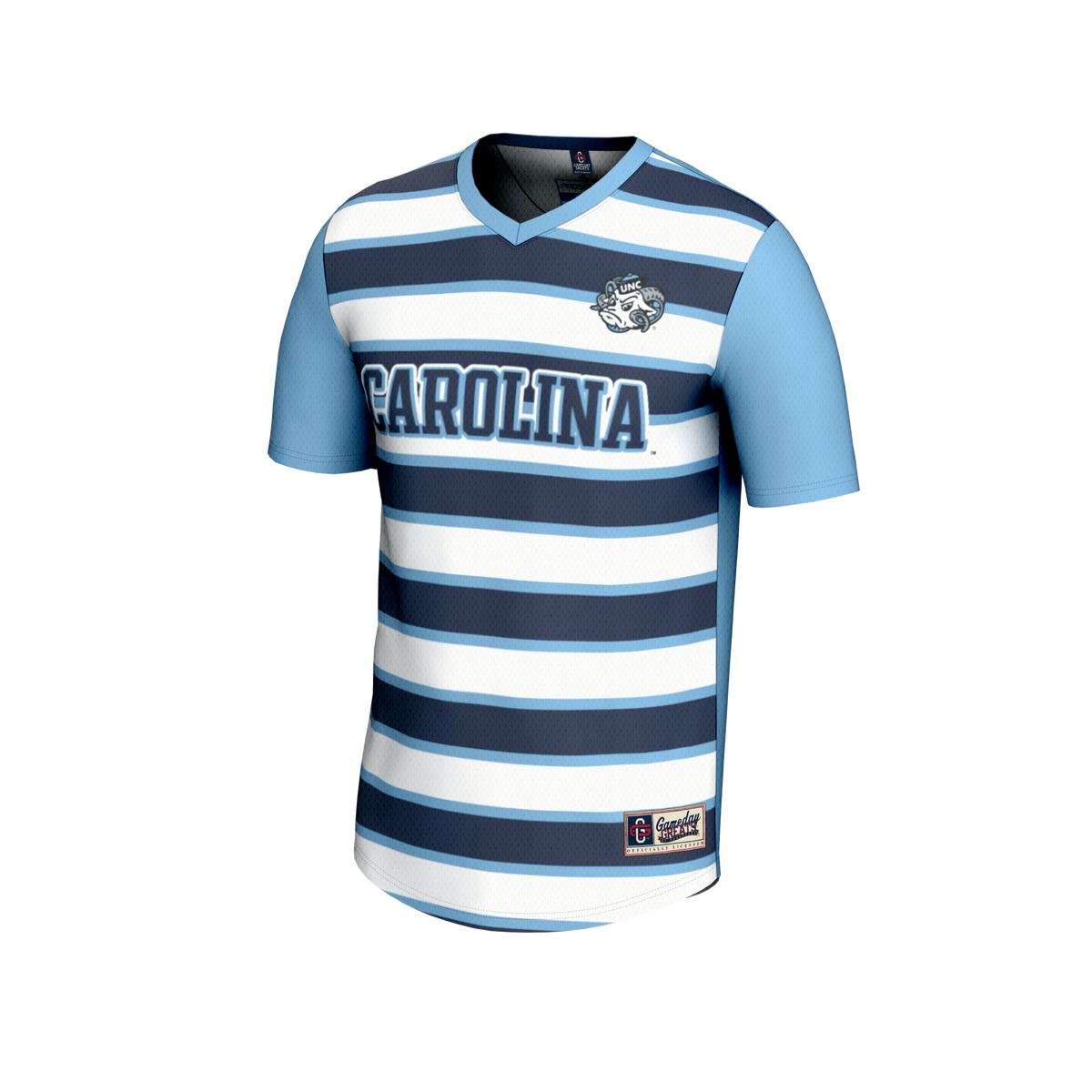 North Carolina Tar Heels Collegiate Soccer NIL Pick-A-Player Fashion Jersey - Carolina Blue/Navy