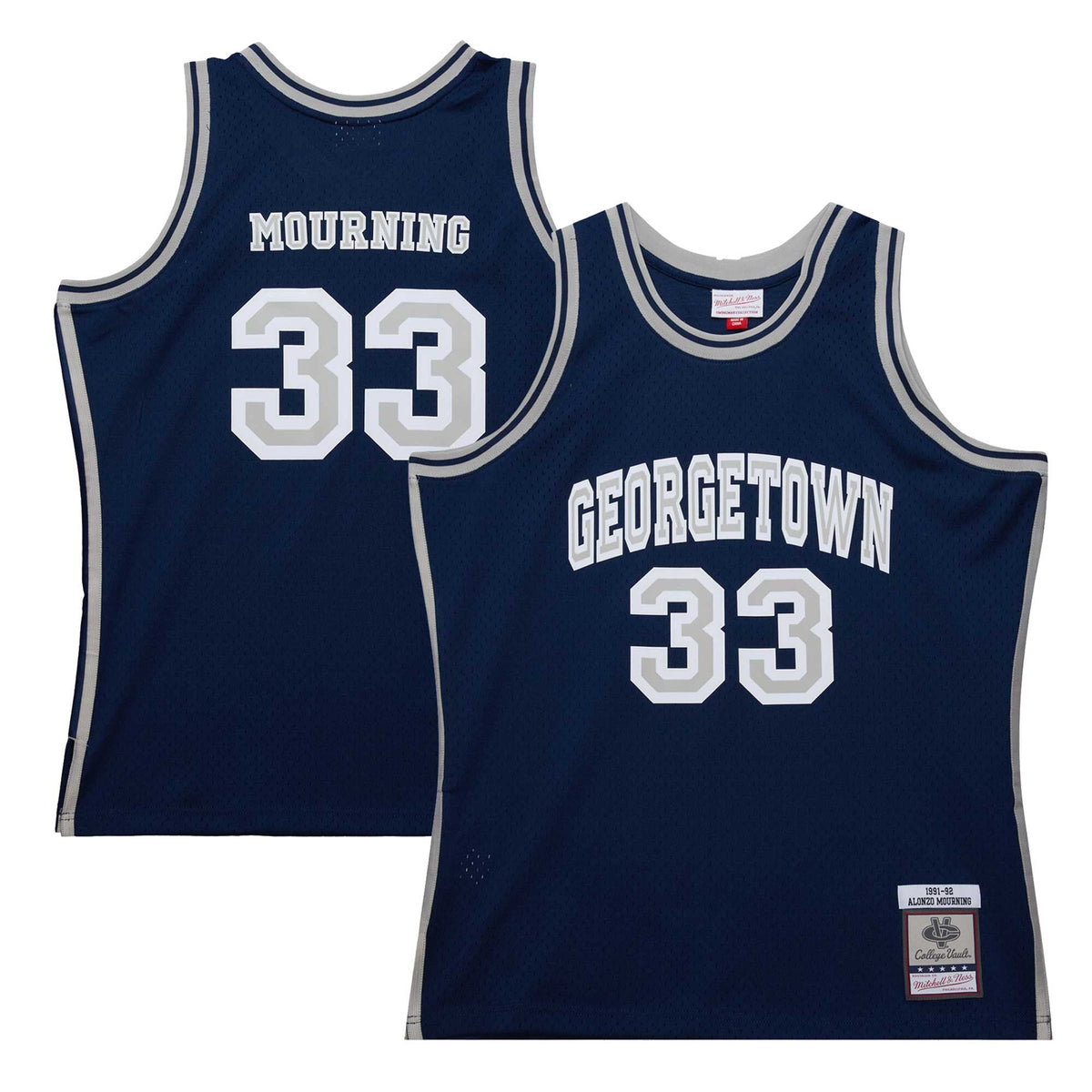 Alonzo Mourning Georgetown Hoyas 1991/92 Swingman Player Jersey - Navy