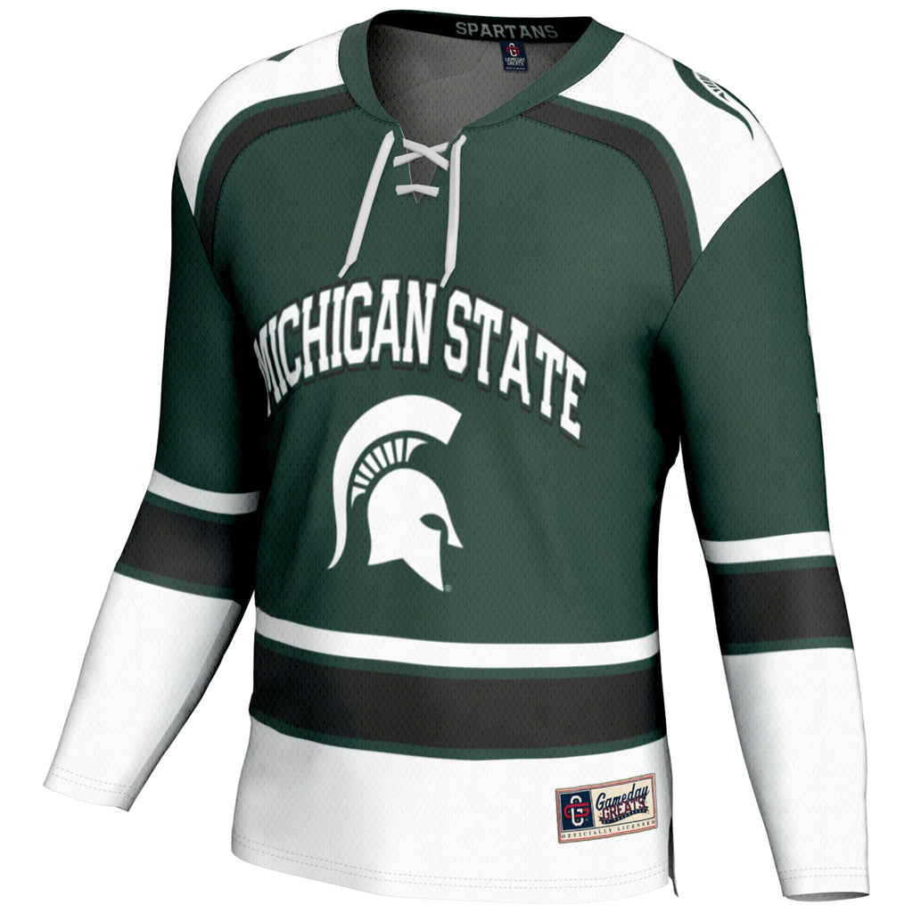 #1 Michigan State Spartans Hockey Jersey - Green