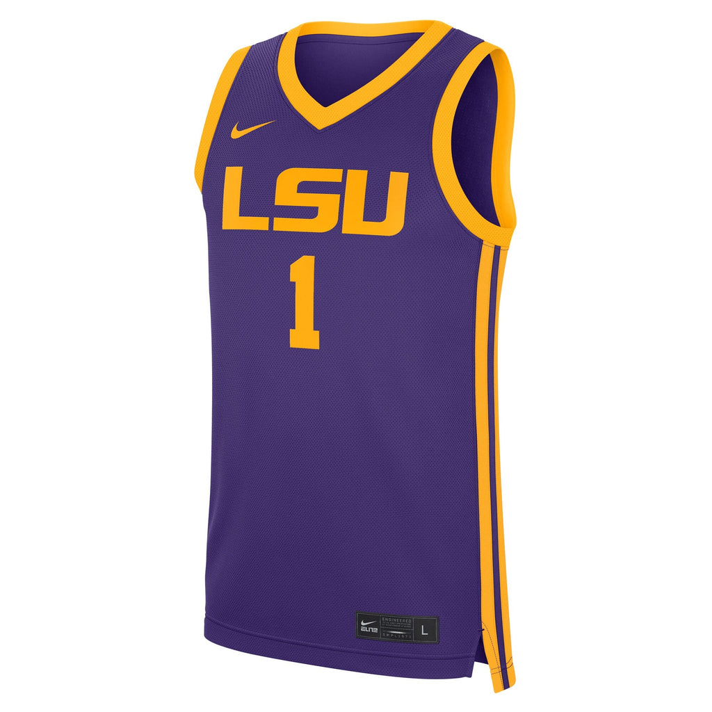 #1 Purple LSU Tigers Road Replica Jersey