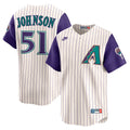 Arizona Diamondbacks Randy Johnson Cream Throwback Cooperstown Collection Limited Baseball Jersey