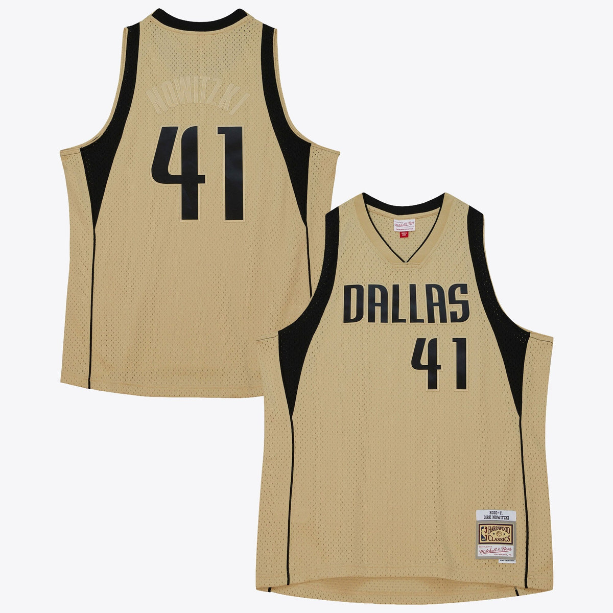 Dallas Mavericks Dirk Nowitzki 2010 Swingman Jersey - Khaki