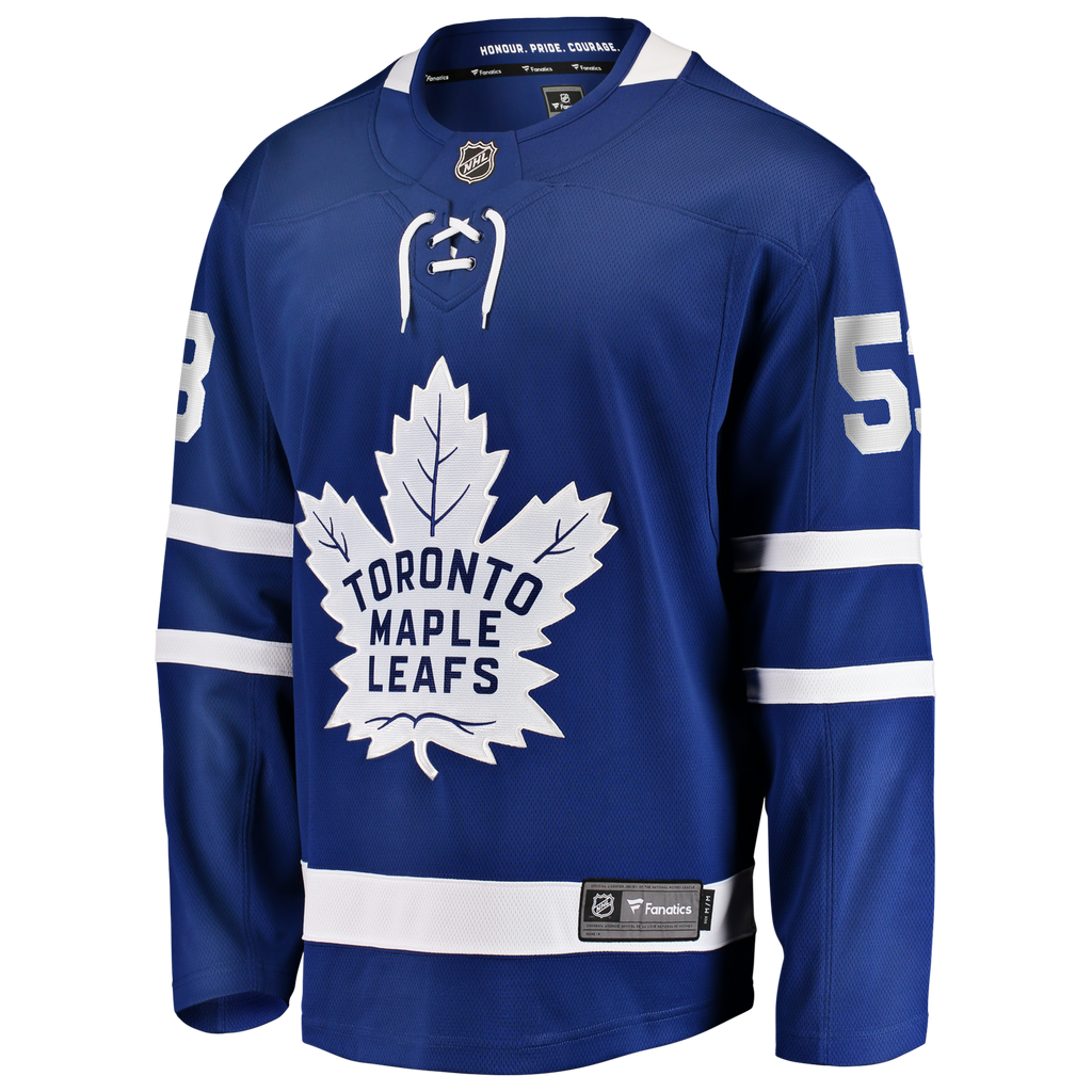 Toronto Maple Leafs Easton Cowan Blue Home Breakaway Hockey Jersey