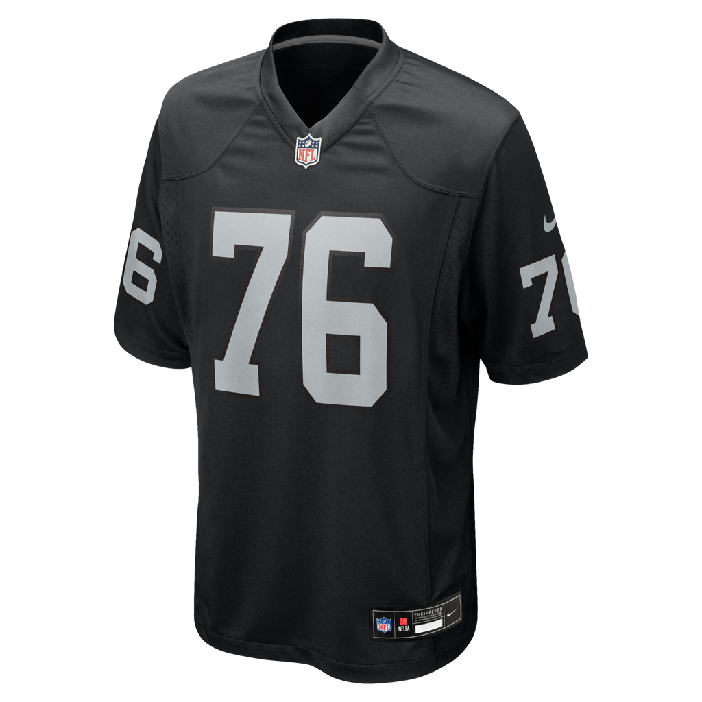 Las Vegas Raiders Caleb Rogers Black Team Game Football Jersey