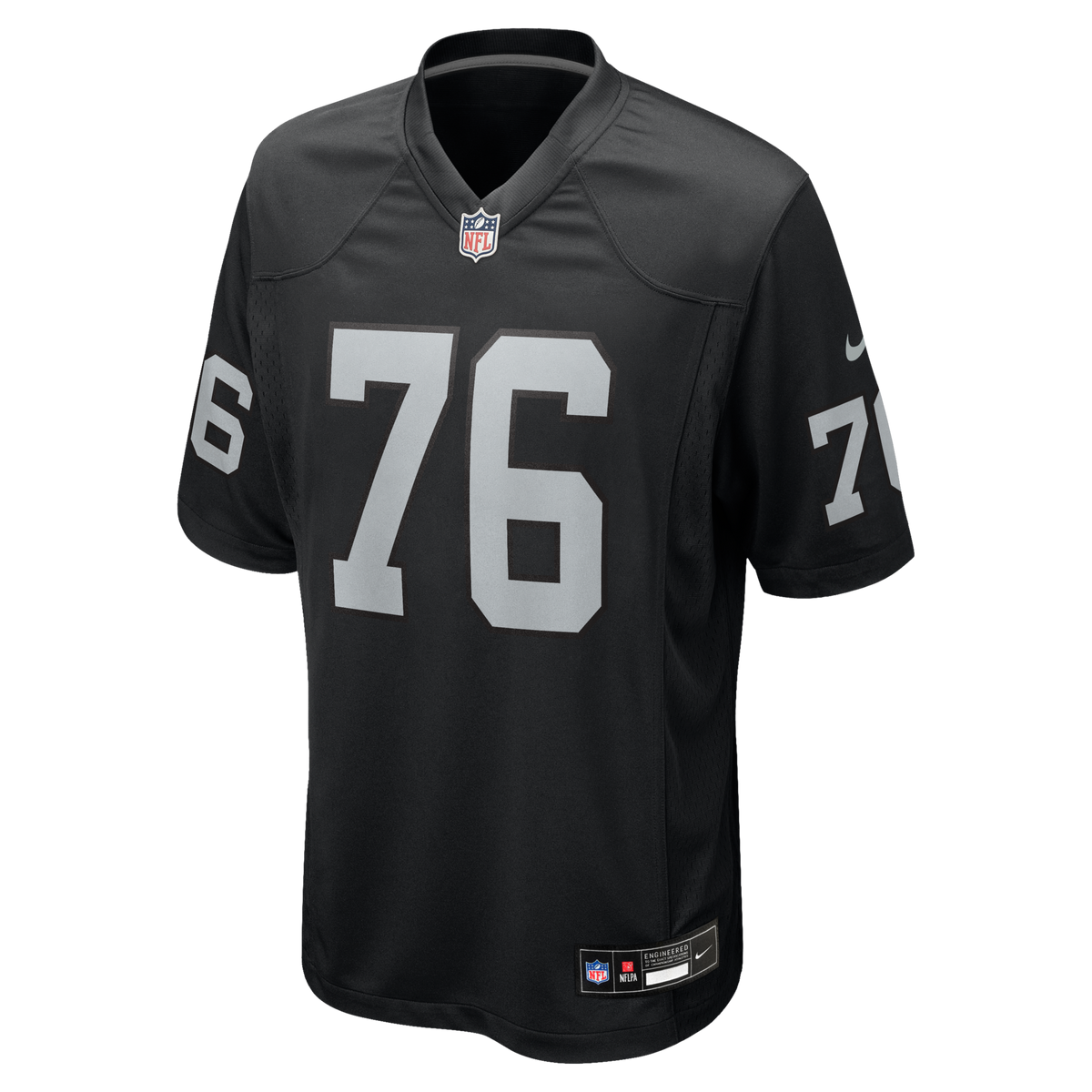 Las Vegas Raiders Caleb Rogers Black Team Game Football Jersey