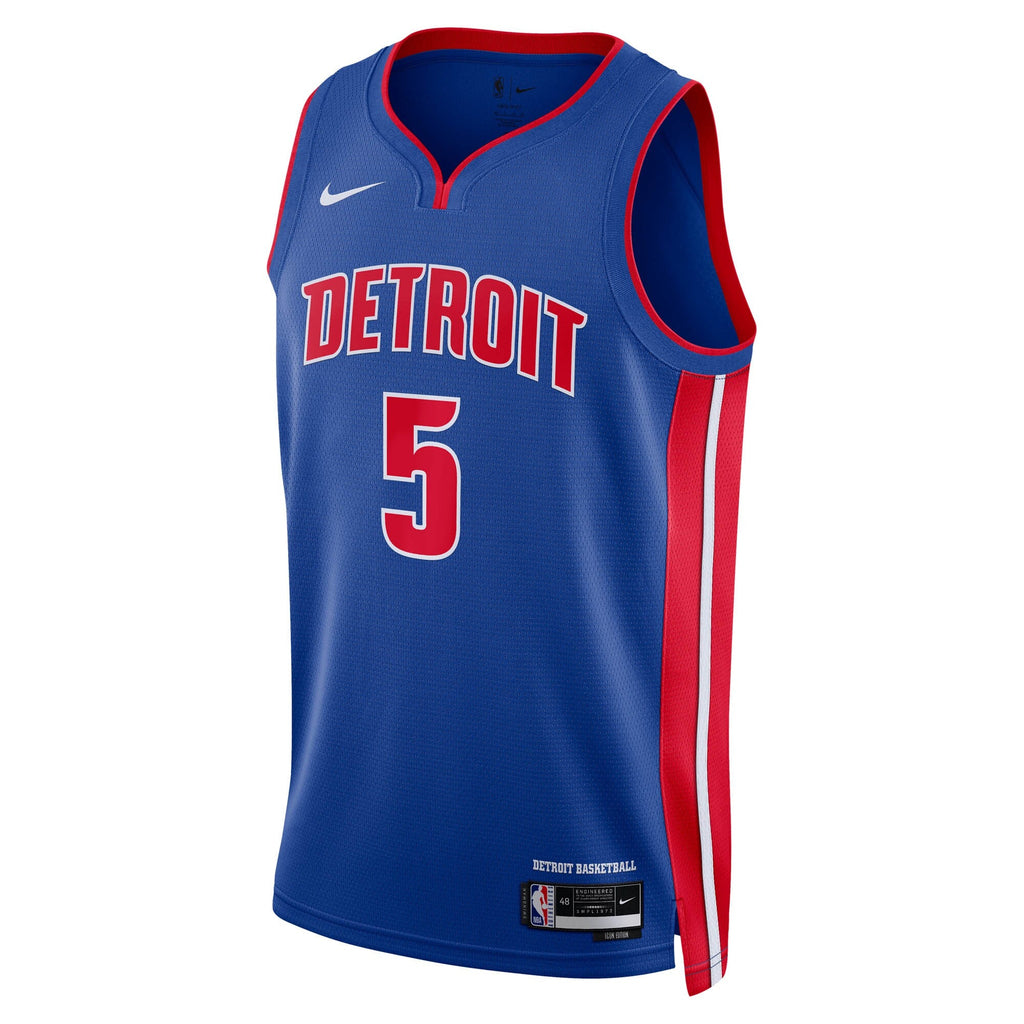 Detroit Pistons Icon Swingman Jersey NBA 2024 Draft First Round Pick - Blue - Ron Holland II