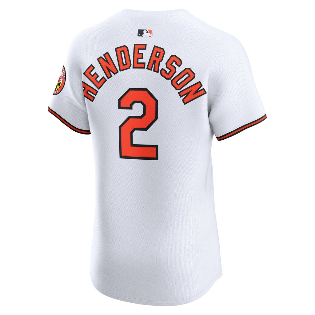 Baltimore Orioles Gunnar Henderson White Home Elite Baseball Jersey