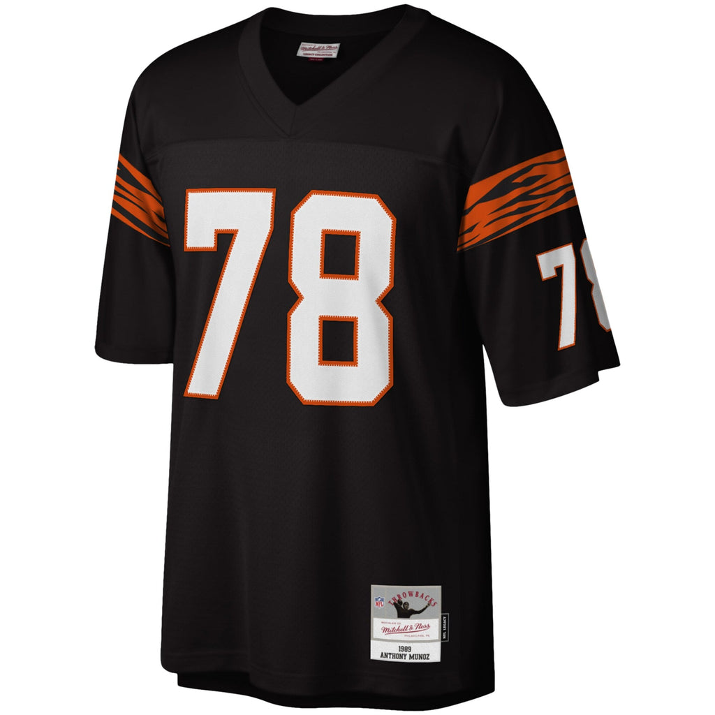 Cincinnati Bengals Anthony Muñoz Black Legacy Replica Football Jersey