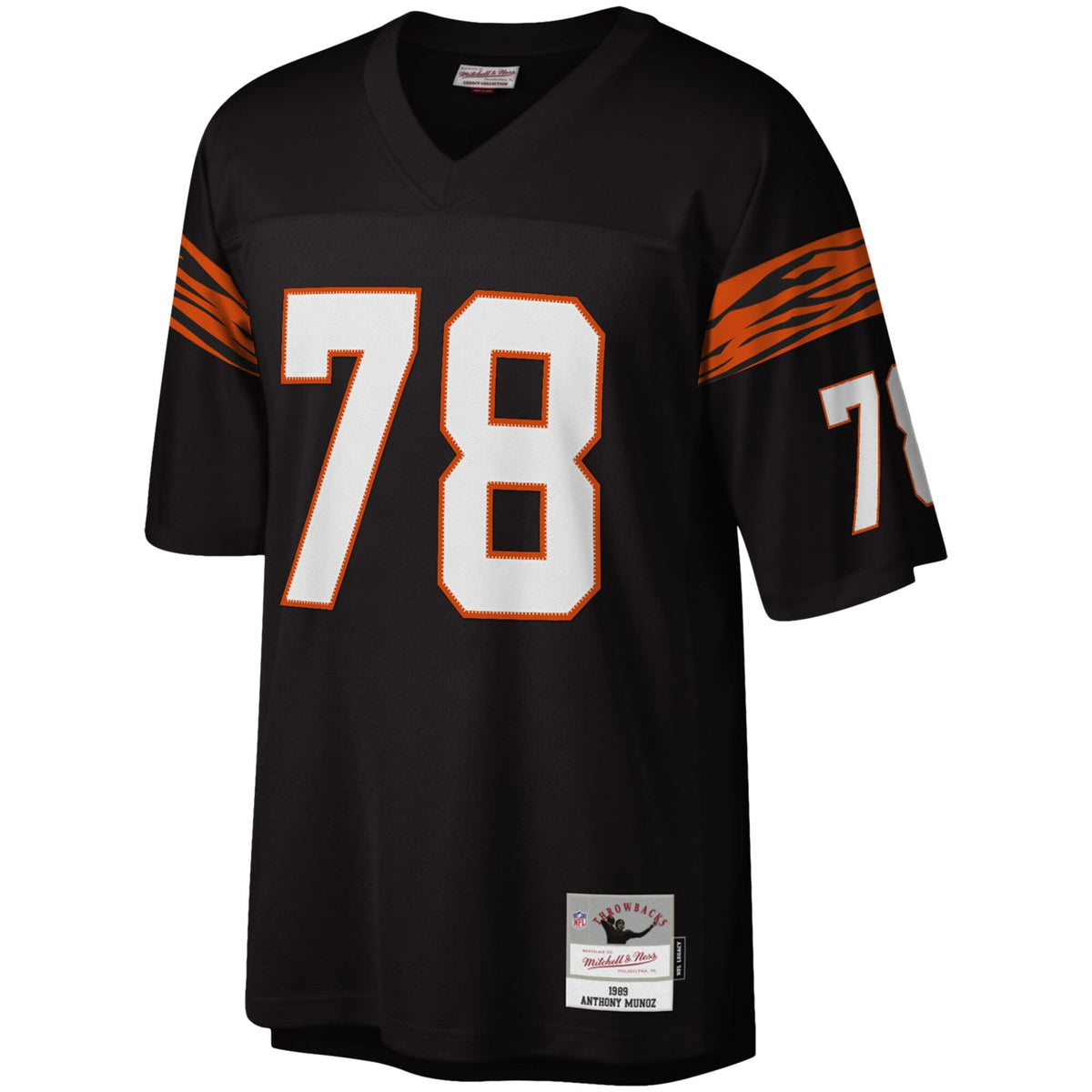 Cincinnati Bengals Anthony Muñoz Black Legacy Replica Football Jersey