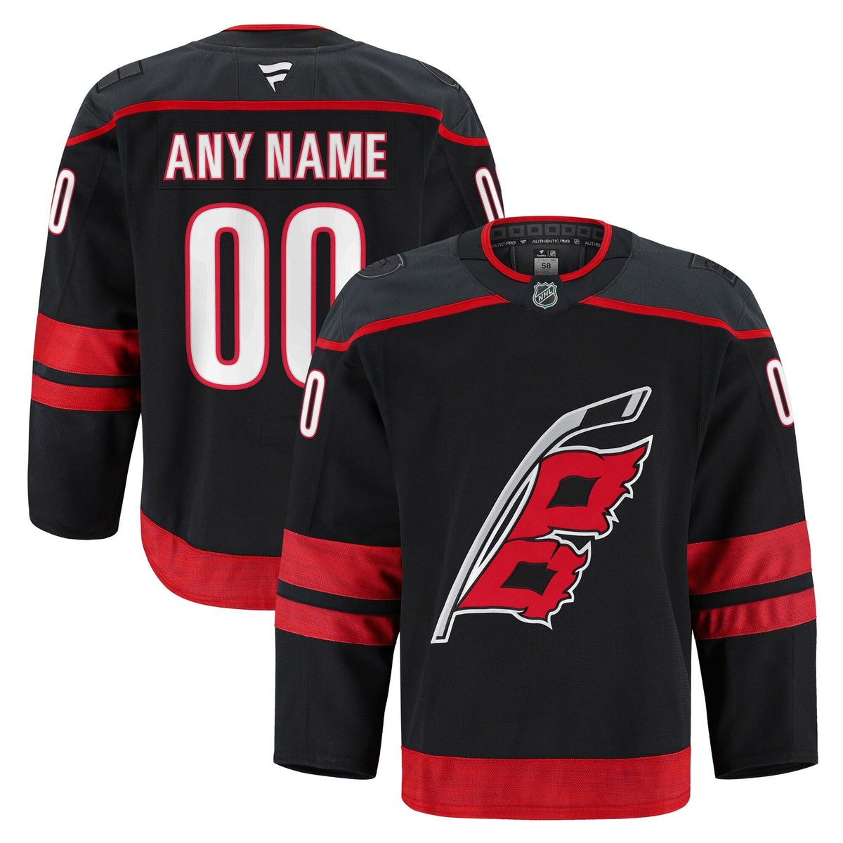 Carolina Hurricanes Black Home Pro Custom Jersey
