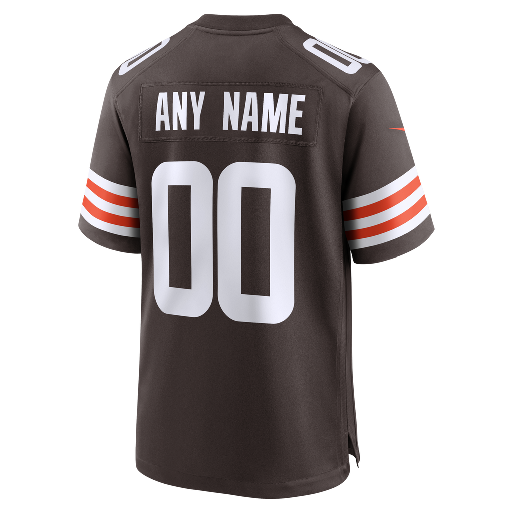 Cleveland Browns Brown Custom Game Football Jersey