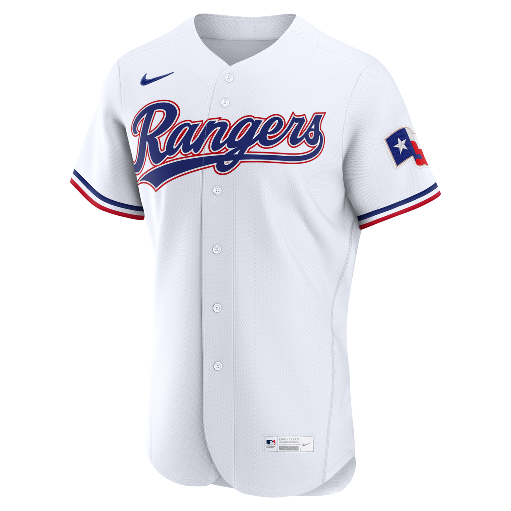 Texas Rangers White Home Custom Baseball Jersey