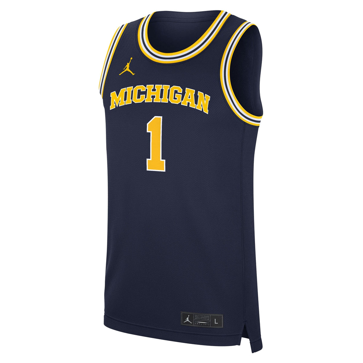 Navy Michigan Wolverines Road Replica Basketball Jersey