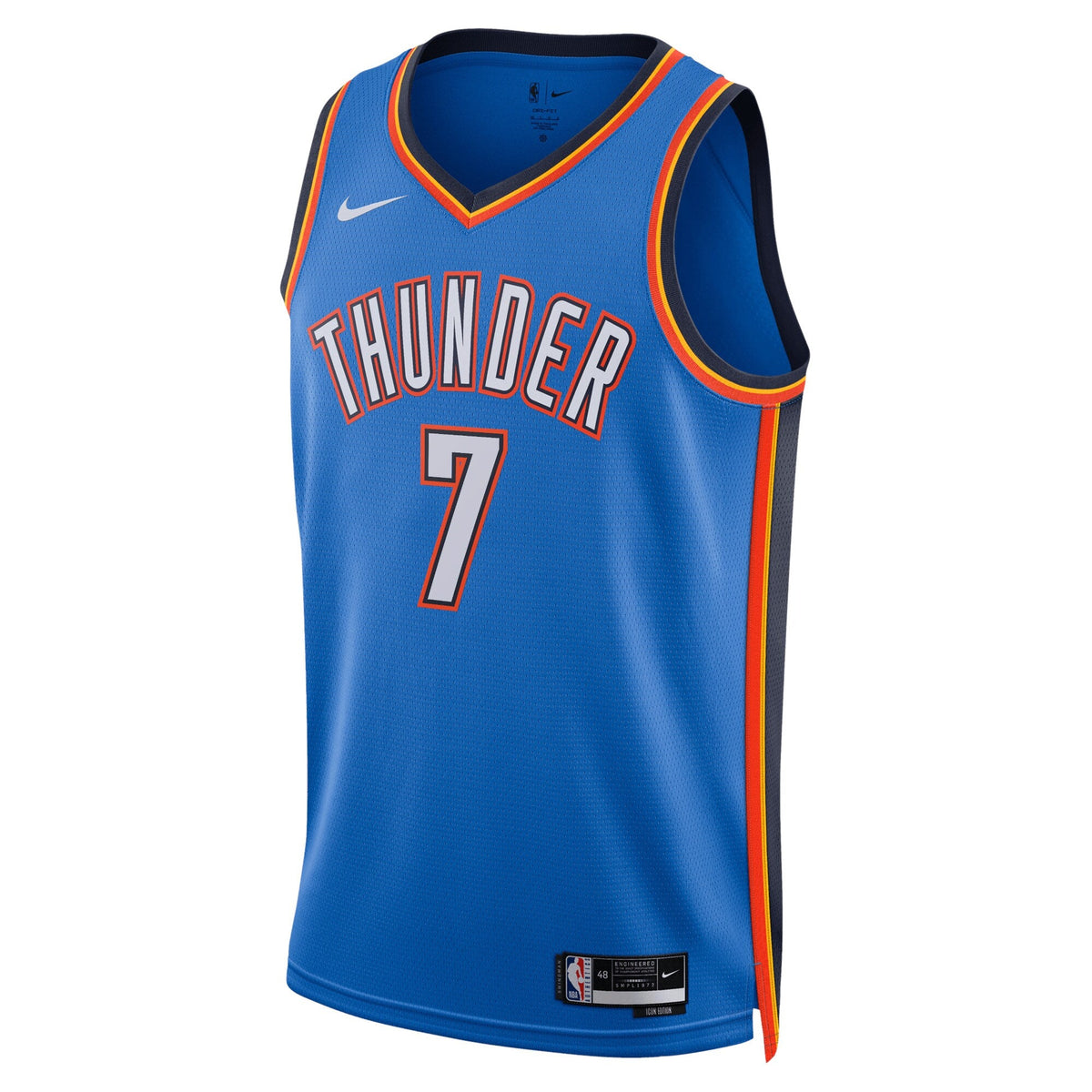 Oklahoma City Thunder Icon Edition Swingman Jersey - Blue - Chet Holmgren