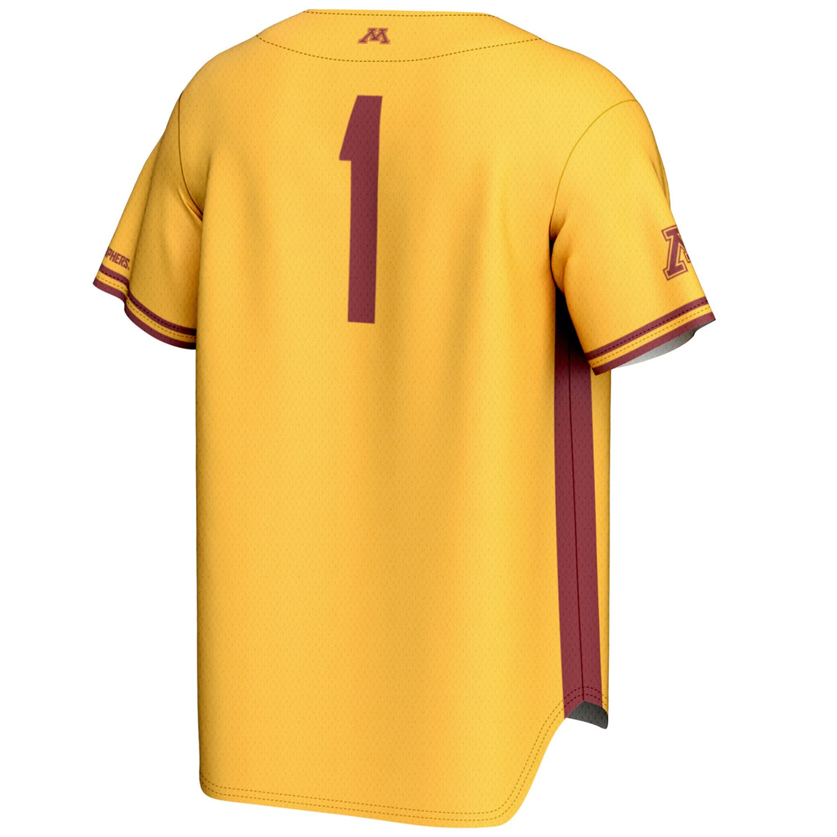 #1 Minnesota Golden Gophers Lightweight Baseball Jersey - Gold