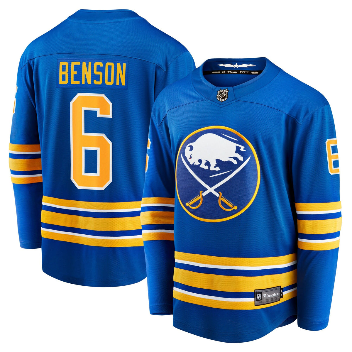 Buffalo Sabres Zach Benson Royal Home Breakaway Hockey Jersey