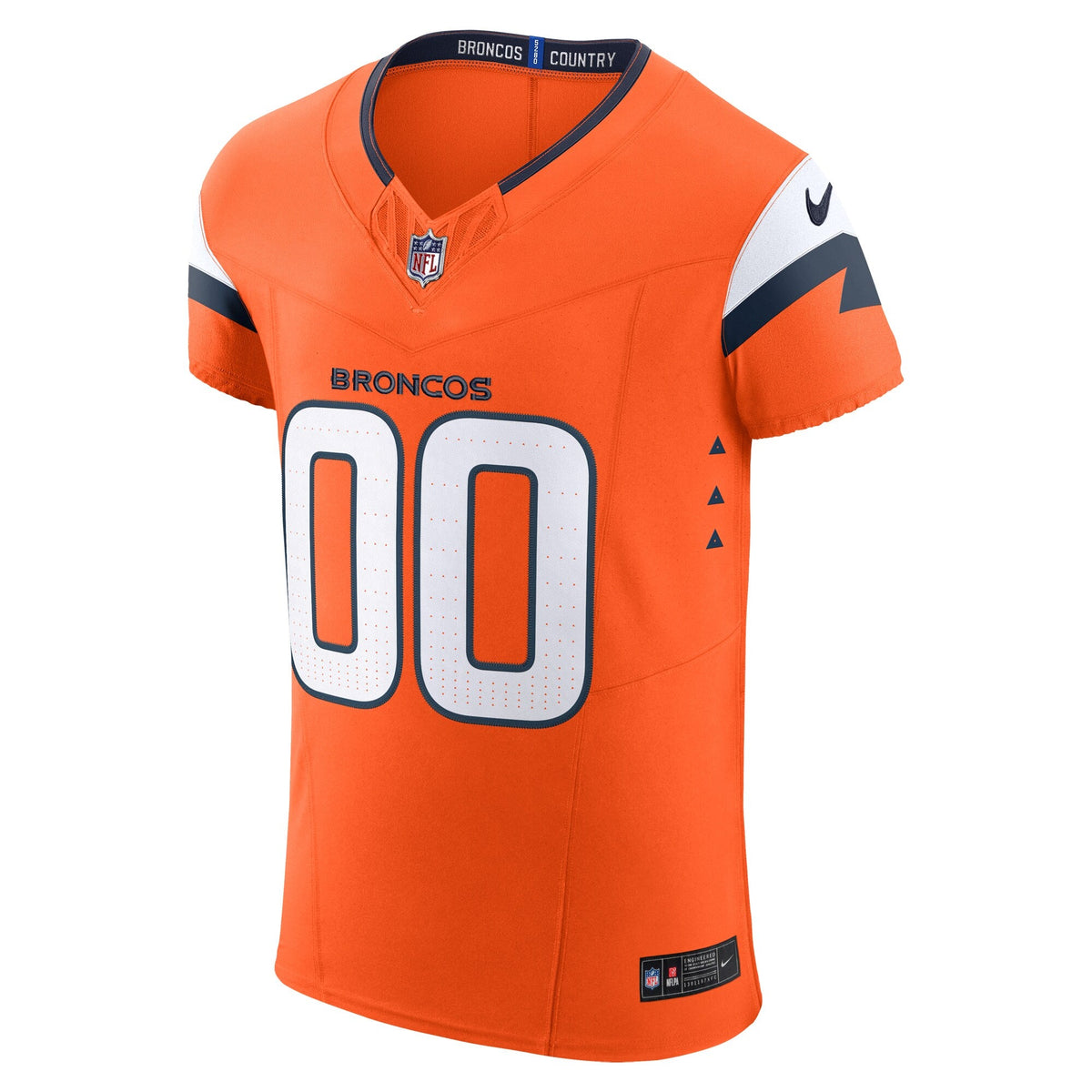 Denver Broncos Orange Team Vapor F.U.S.E. Elite Custom Football Jersey
