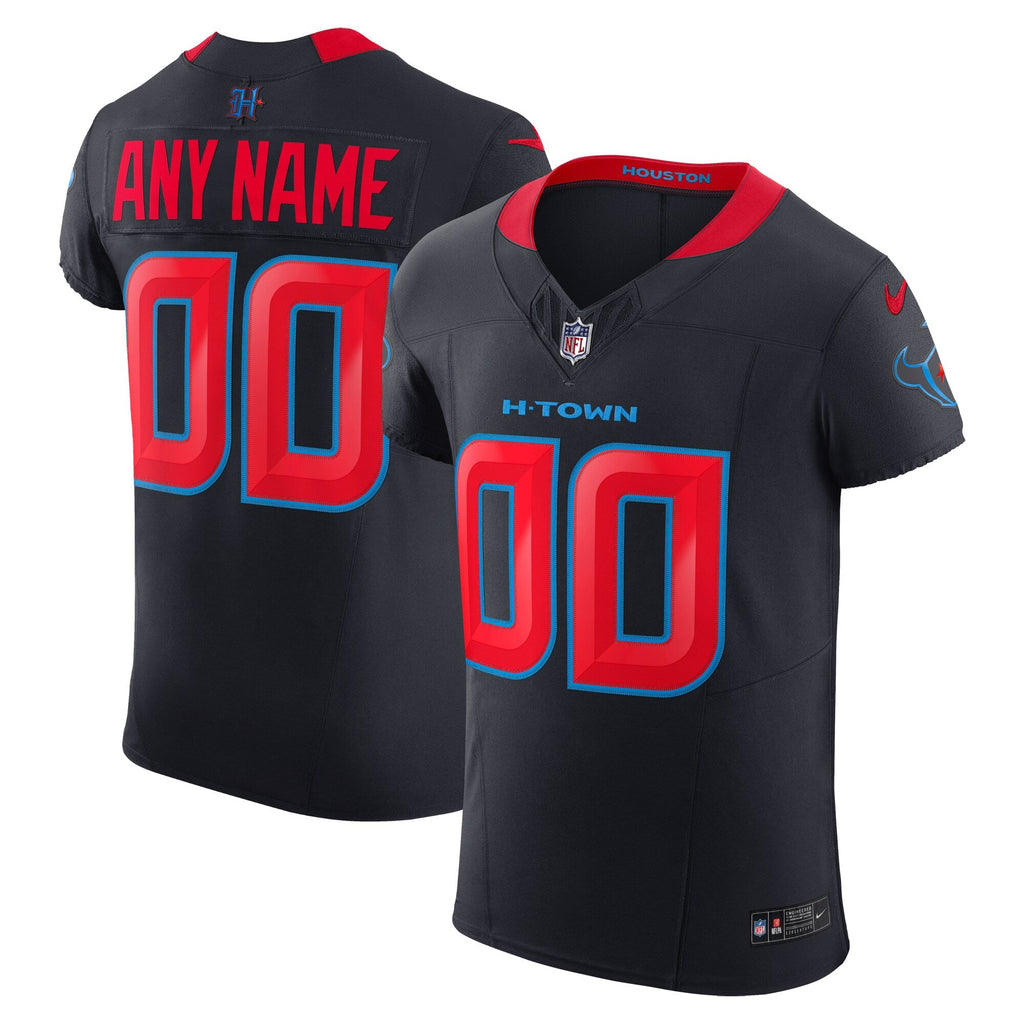 Houston Texans Navy Alternate Vapor F.U.S.E. Elite Custom Football Jersey