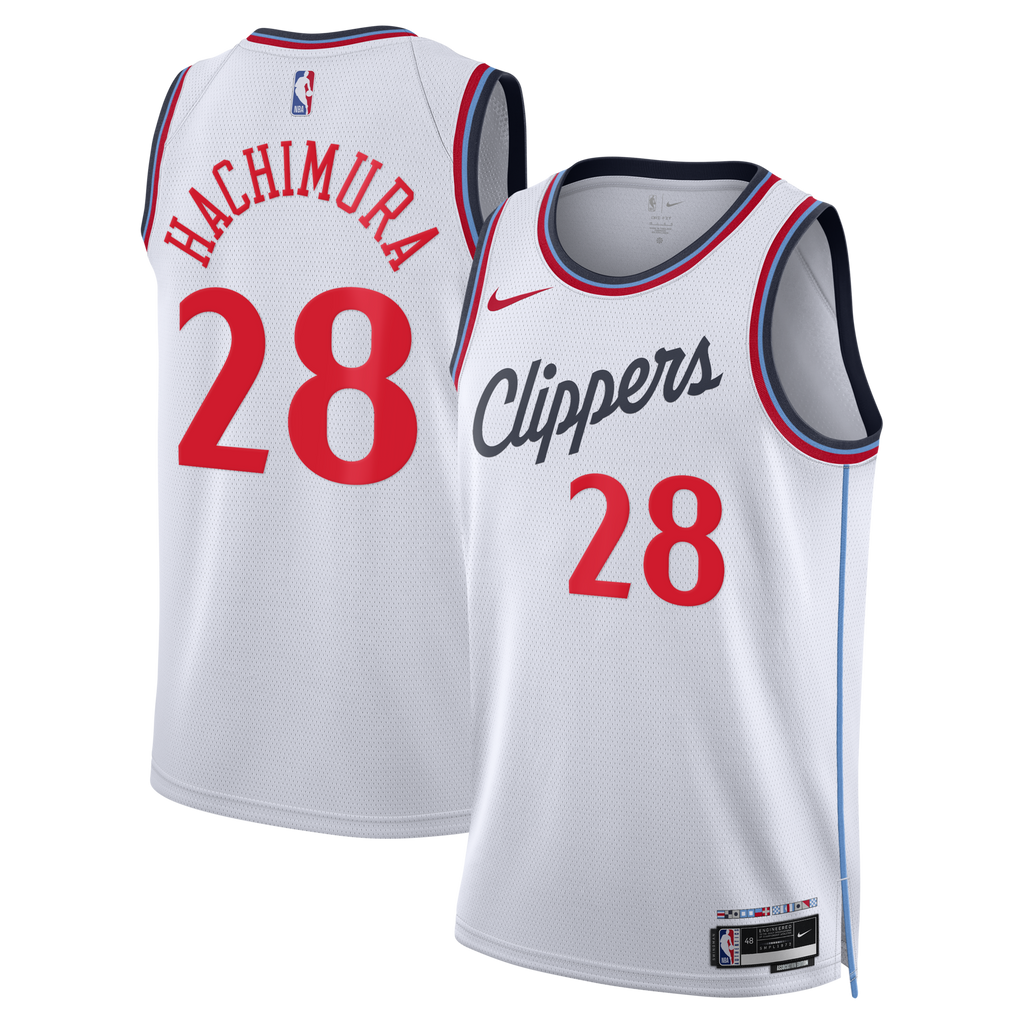 Los Angeles Clippers Replica Association Edition Swingman Jersey - White - Rui Hachimura