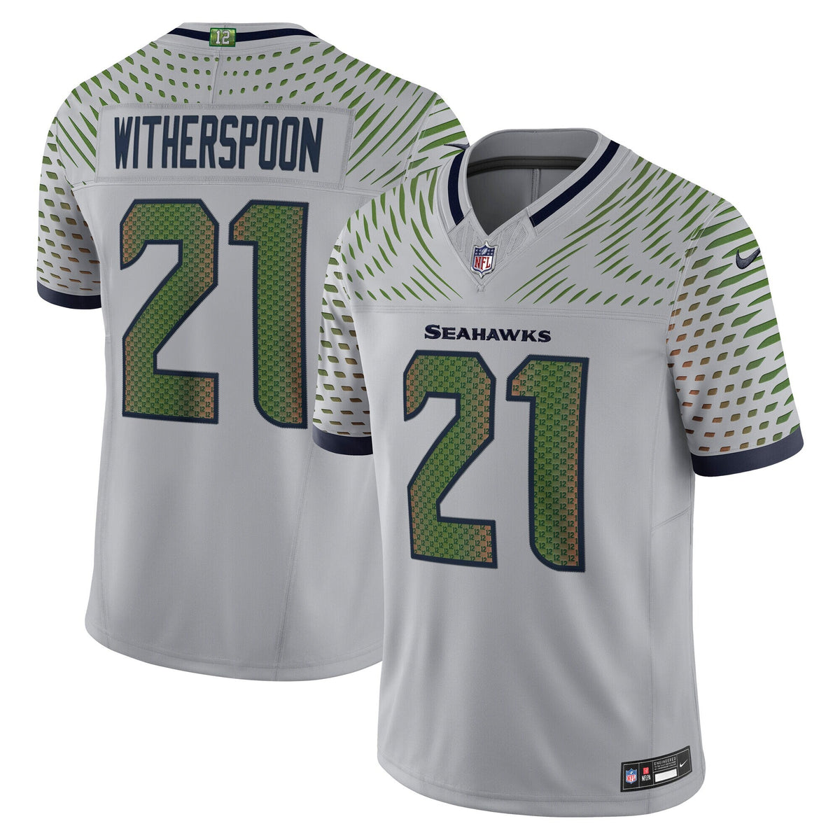 Seattle Seahawks Devon Witherspoon Wolf Gray 2025 Rivalries Collection Stitched Limited Football Jersey