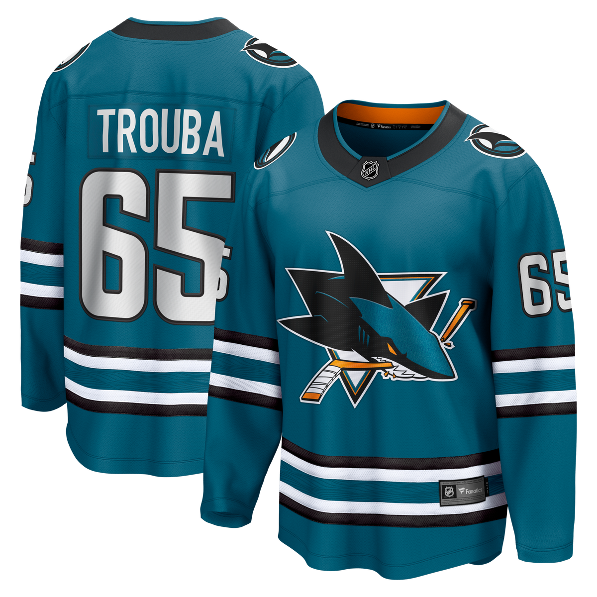 San Jose Sharks Jacob Trouba Teal Home Breakaway Hockey Jersey
