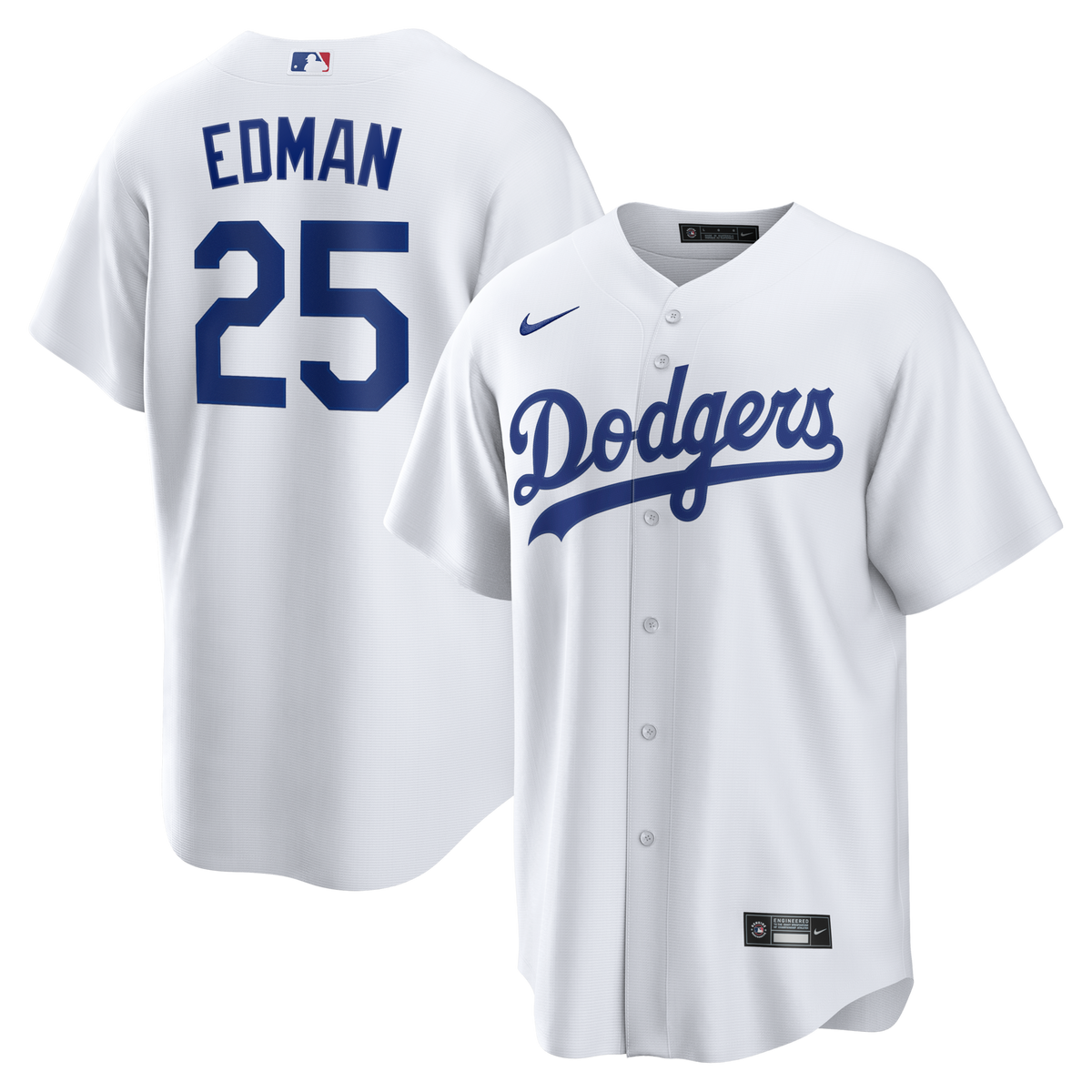 Los Angeles Dodgers Tommy Edman White Home Replica Baseball Jersey