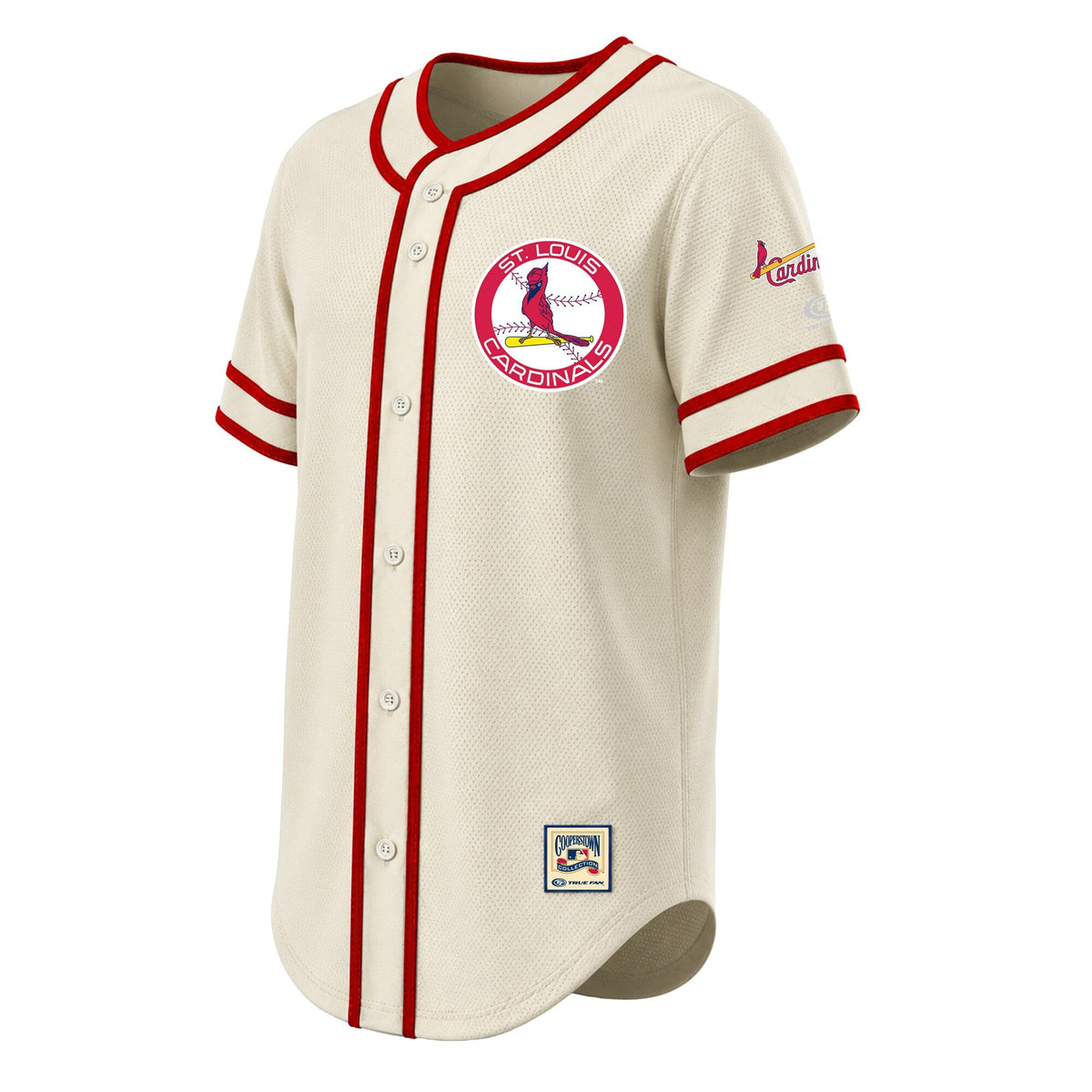 St. Louis Cardinals Stitches Natural Throwback Fashion Baseball Jersey