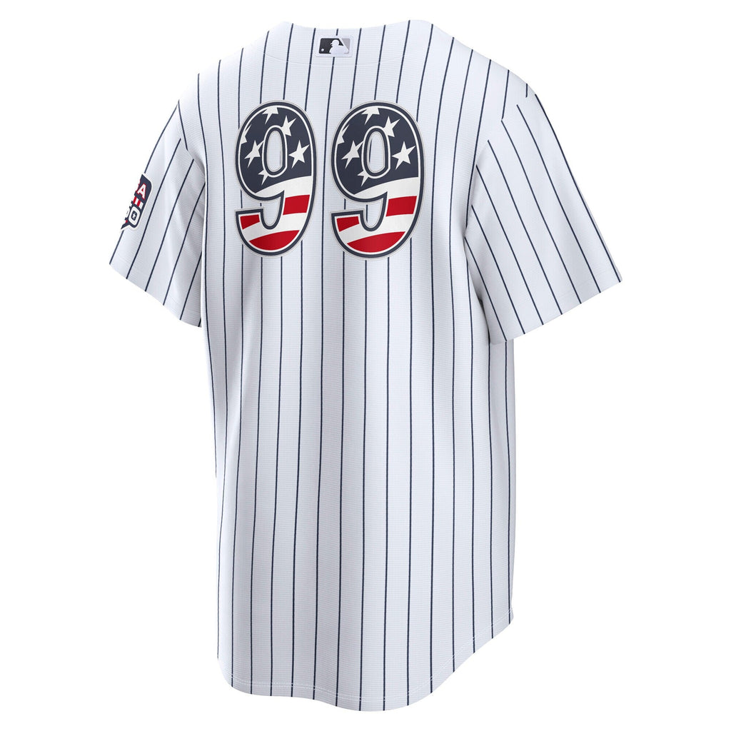 Fourth of July New York Yankees Aaron Judge White USA 250 Stadium Baseball Jersey