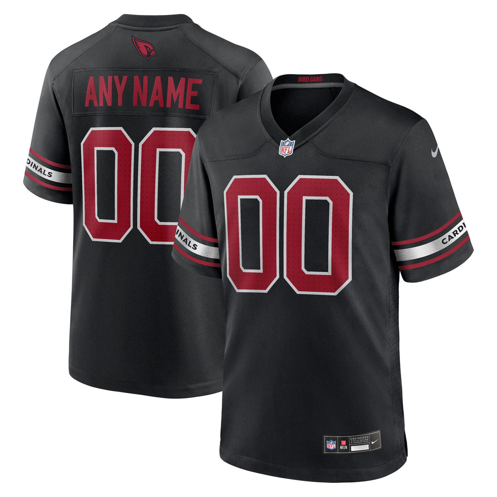 Arizona Cardinals Black Alternate Custom Game Football Jersey