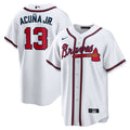 Atlanta Braves Ronald Acuna Jr. White Home Replica Player Name Baseball Jersey