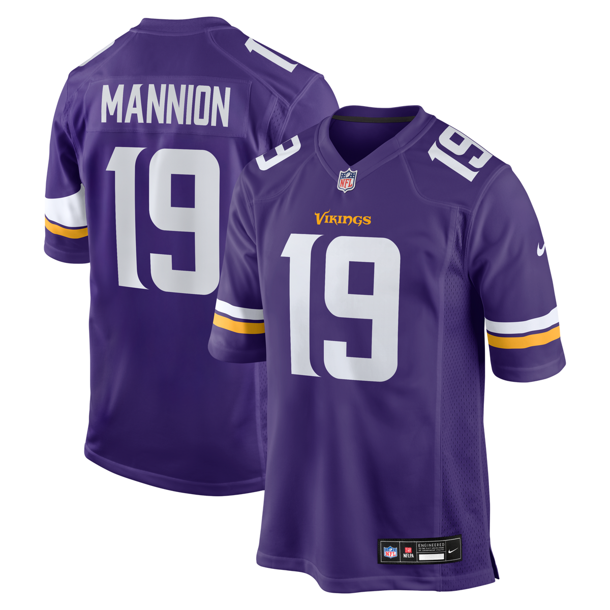 Minnesota Vikings Sean Mannion Purple Game Football Jersey