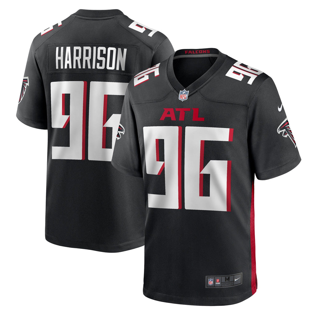 Atlanta Falcons Zach Harrison Black Team Game Football Jersey