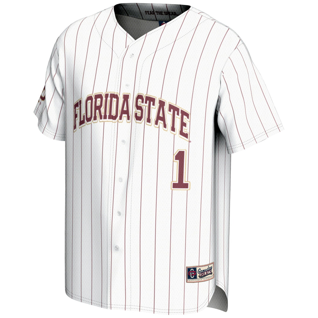 #1 White Florida State Seminoles Lightweight Baseball Jersey