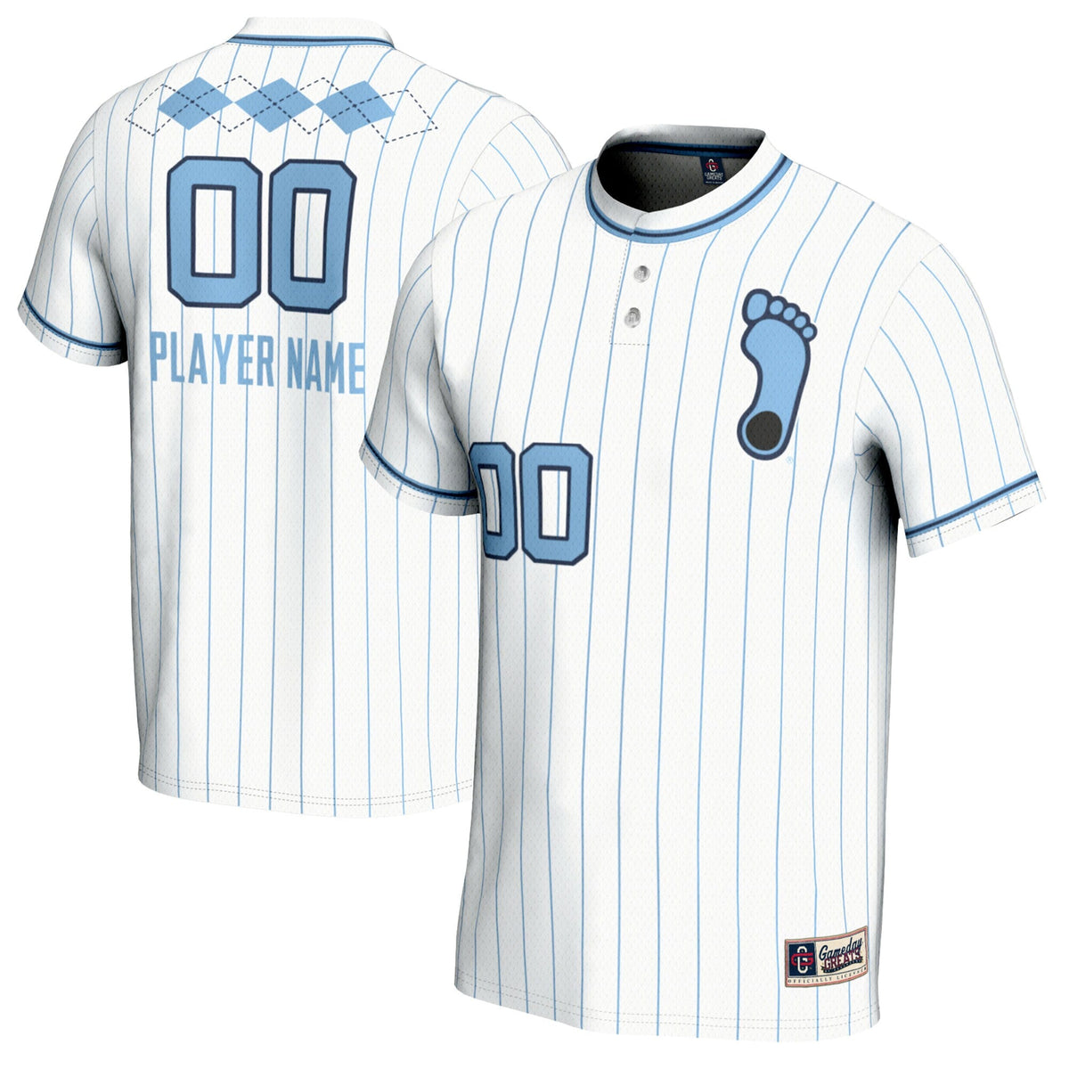 North Carolina Tar Heels NIL Pick-A-Player Lightweight Softball Jersey - White