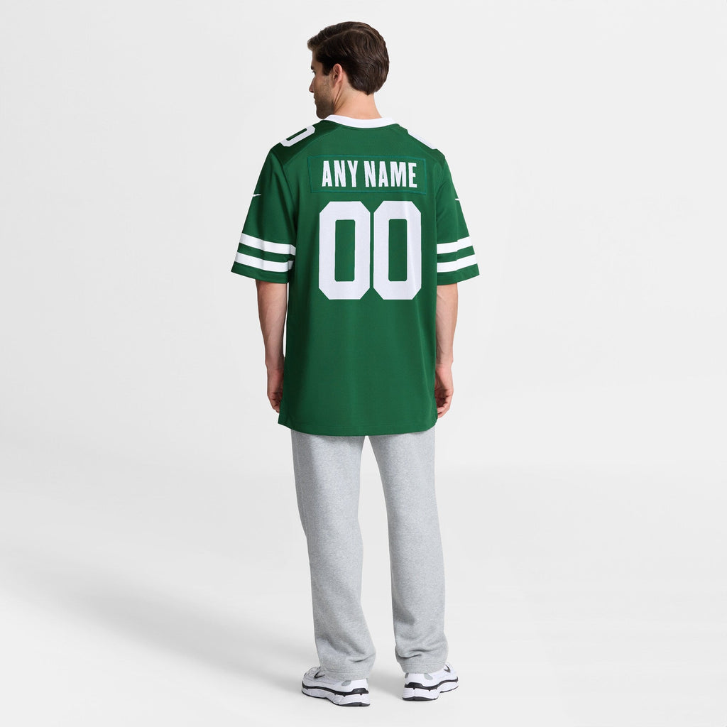 New York Jets Legacy Green Custom Game Football Jersey