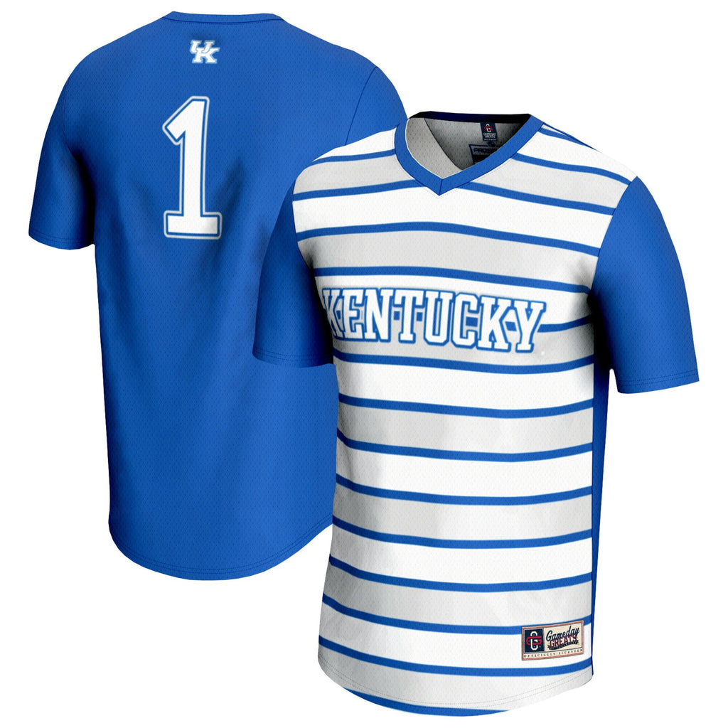 #1 Royal Kentucky Wildcats Lightweight Soccer Fashion Jersey