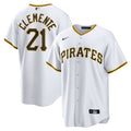 Pittsburgh Pirates Roberto Clemente White Home Replica Player Name Baseball Jersey