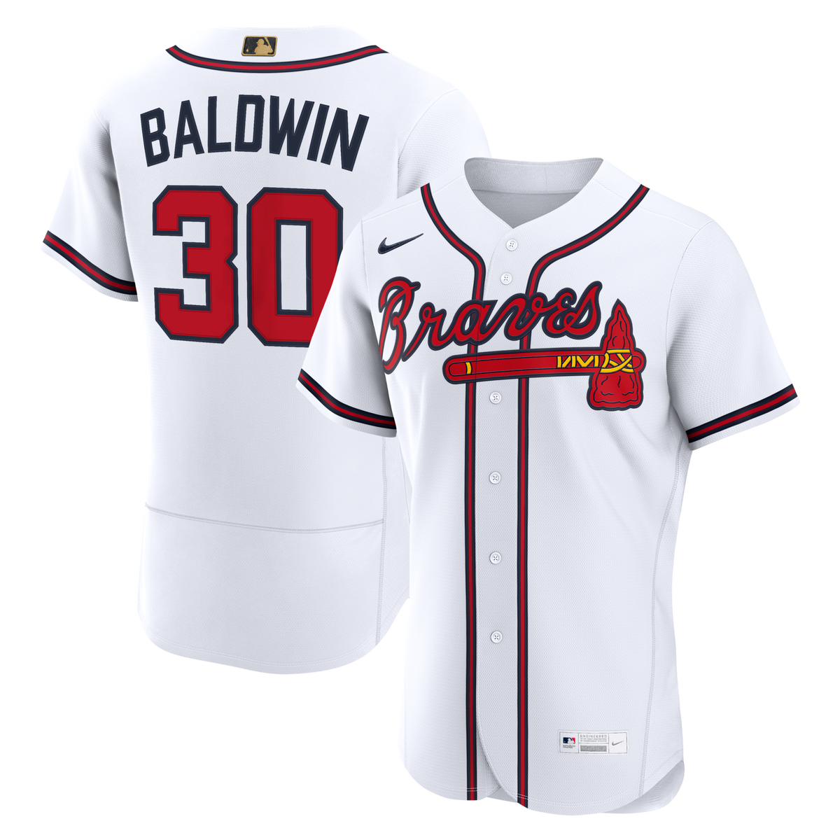 Atlanta Braves Drake Baldwin White MLB Awards Baseball Jersey