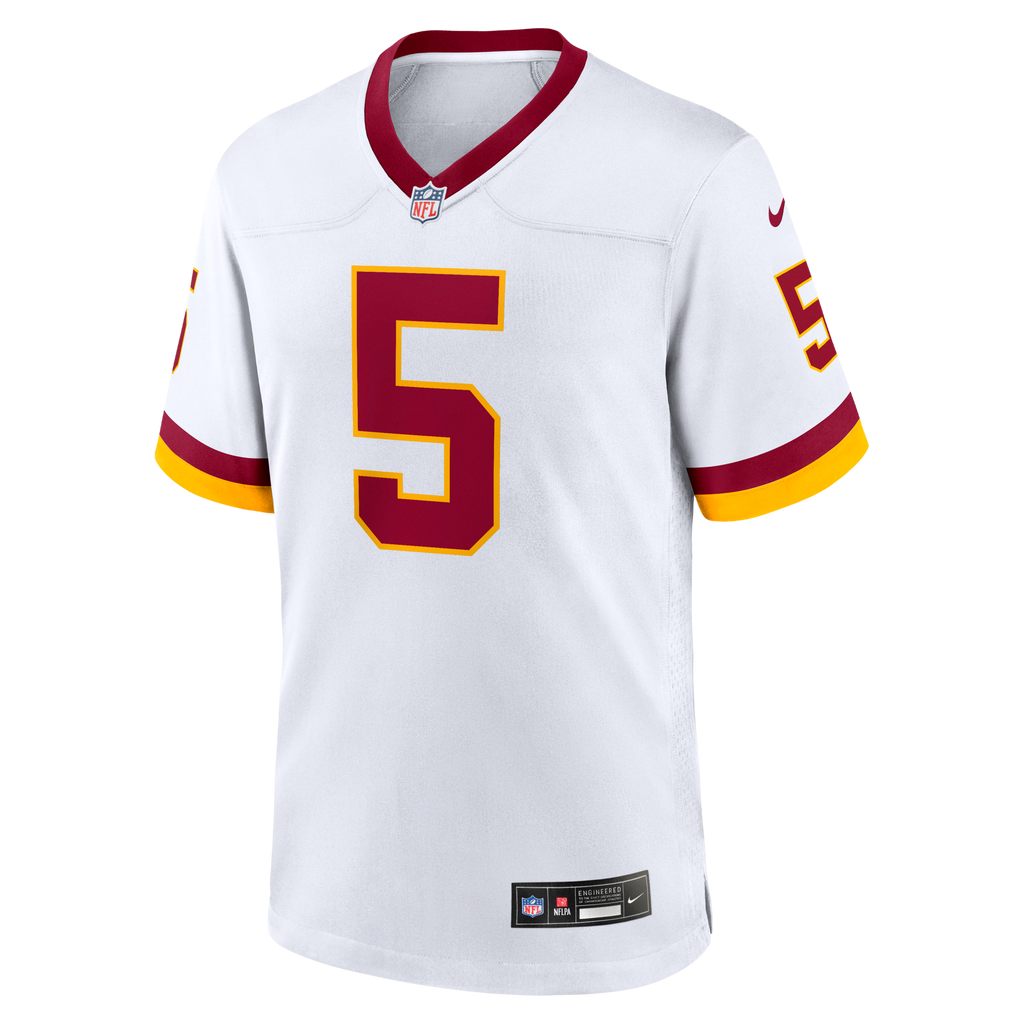 Washington Commanders Jayden Daniels White Game Super Bowl Era Football Jersey