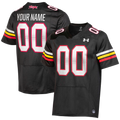 Maryland Terrapins Custom Replica Football Jersey - Black - Style 200844392