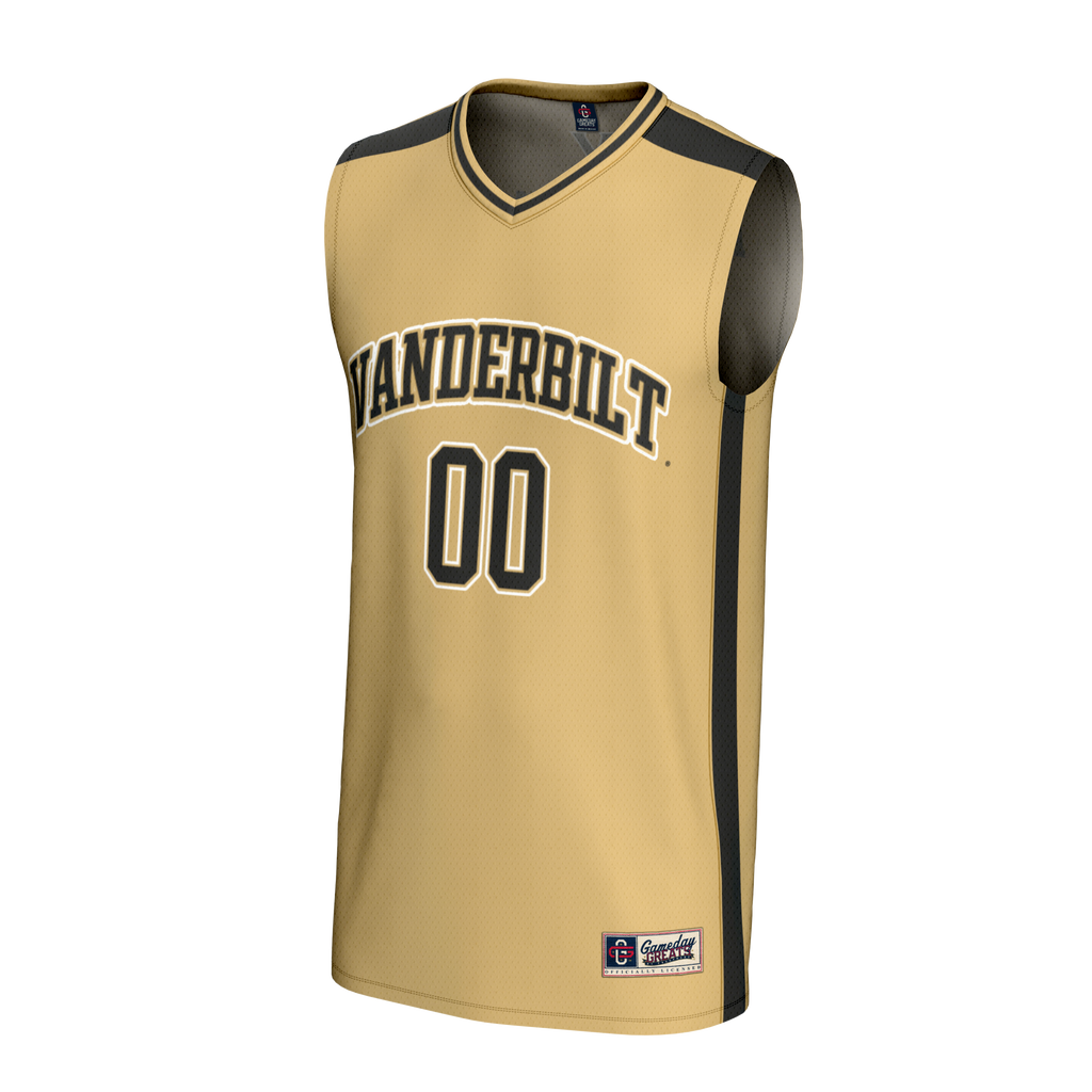 Vanderbilt Commodores NIL Pick-A-Player Lightweight Basketball Fashion Jersey - Gold