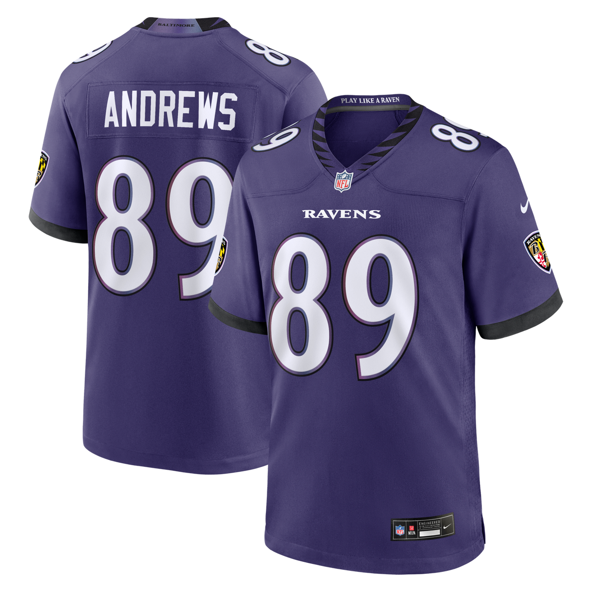 Baltimore Ravens Mark Andrews Purple Team Game Football Jersey
