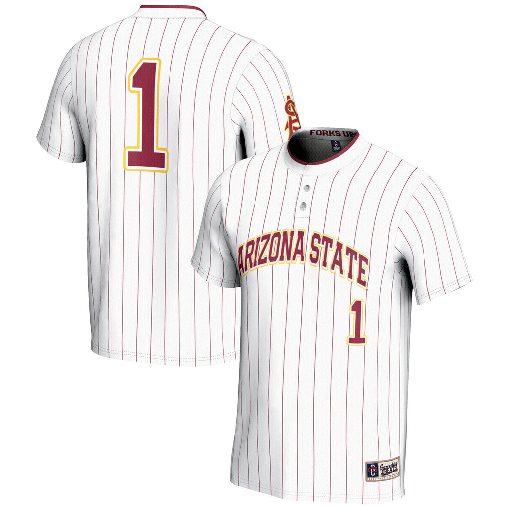 #1 White Arizona State Sun Devils Lightweight Softball Jersey