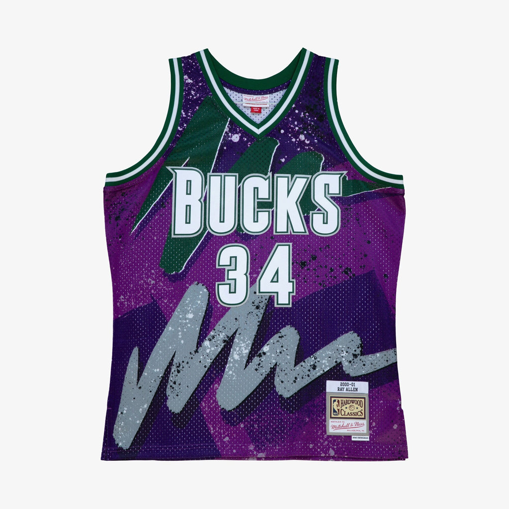 Milwaukee Bucks Ray Allen 2000 Hyper Hoops Swingman Jersey - Purple